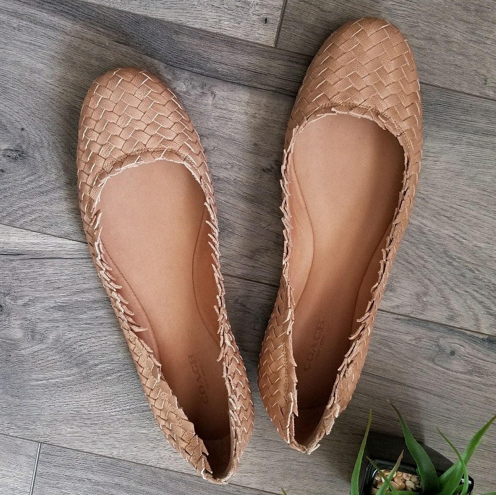 Coach leather flats